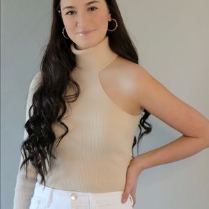 One Shoulder Crop Sweater